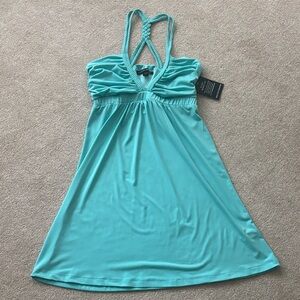 Boston Proper Aqua Halter Dress